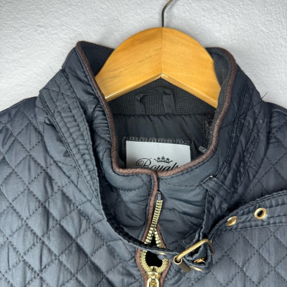 Royalty For Me Black Quilted Puffer Jacket Woman’s PL - Picture 9 of 16